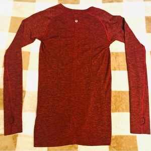 Lululemon Swiftly Tech Long Sleeve Shirt – Red & Black, Women’s 6
